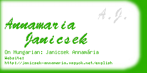 annamaria janicsek business card